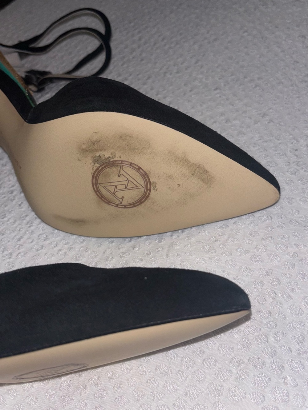 Adrienne Vitadini Black suede Women's Heels - Elegant Evening Pump 8.5M - Picture 5 of 5